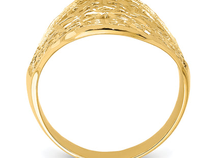 14K Polished Filigree Ring