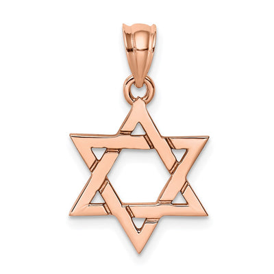 14K rose gold star pendant