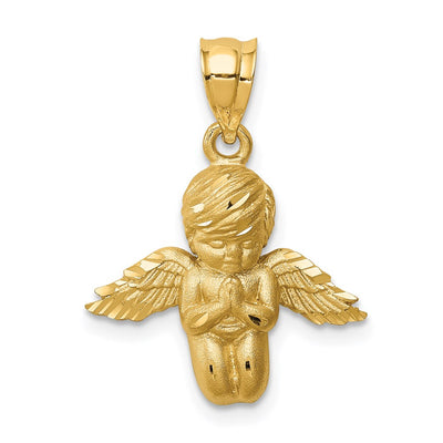 14K gold angel pendant