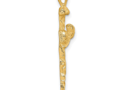 14K Polished Nail Cross Charm (Style D4755)