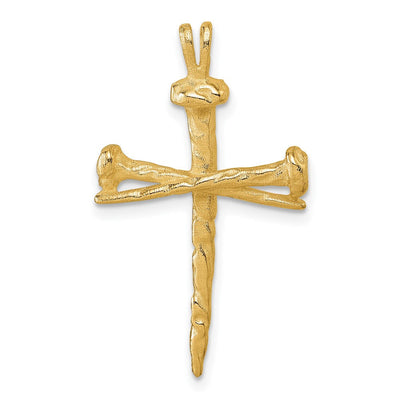 14K gold cross charm