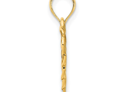 14K gold heart pendant, alternate view