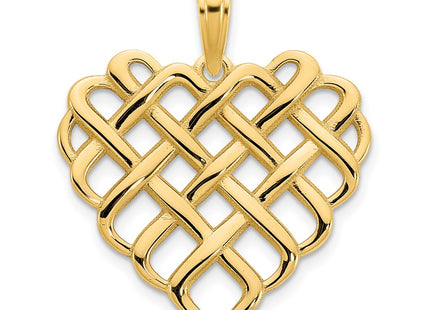 14K gold heart pendant
