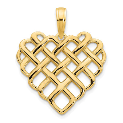 14K gold heart pendant
