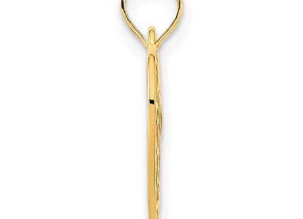 14K gold heart pendant, alternate view