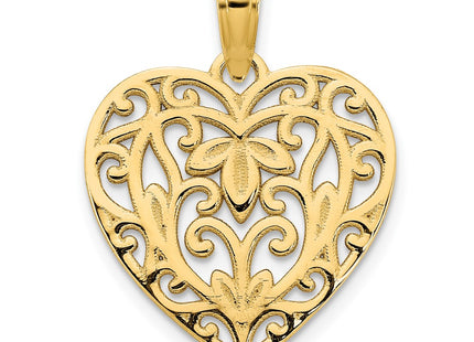 14K gold heart pendant