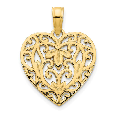 14K gold heart pendant