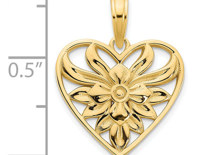 14ky Fancy Heart Pendant, 21.23 x 15.58mm