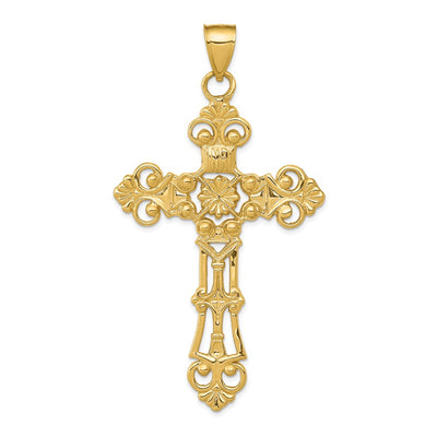 14K gold fleur de lis pendant