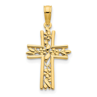 14K yellow gold cross pendant