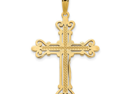 14K gold cross pendant, further view