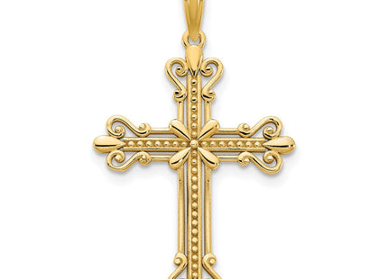 14K gold cross pendant