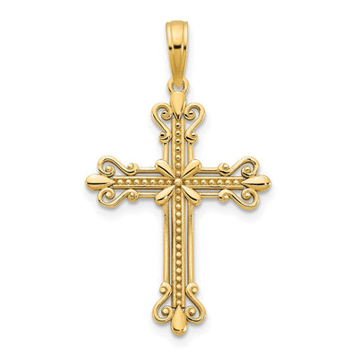 14K gold cross pendant