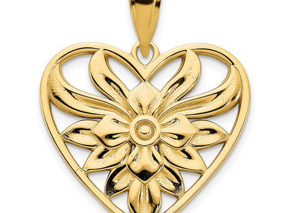 14K yellow gold heart pendant