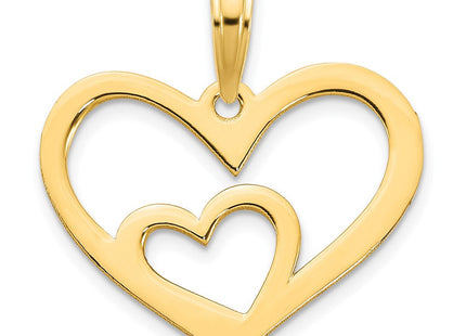 14ky Heart in a Heart Pendant (Style D5045)