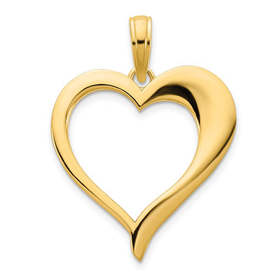14K gold heart pendant