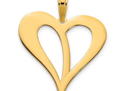 14k Open Heart Pendant (Style D5065)