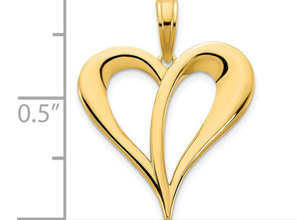 14k Open Heart Pendant (Style D5065)