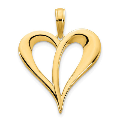 14K gold heart pendant