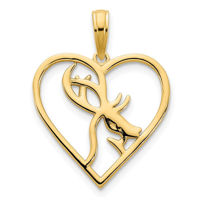 14K yellow gold heart pendant