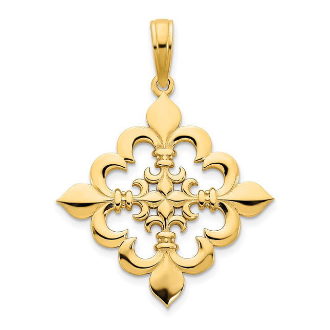 14k Fancy Pendant, 23 x 21.5mm