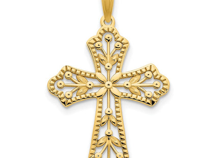 14K yellow gold cross pendant