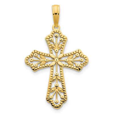 14K yellow gold cross pendant