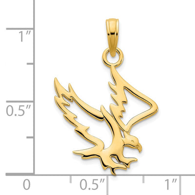 14K Eagle Pendant, 24 x 19mm