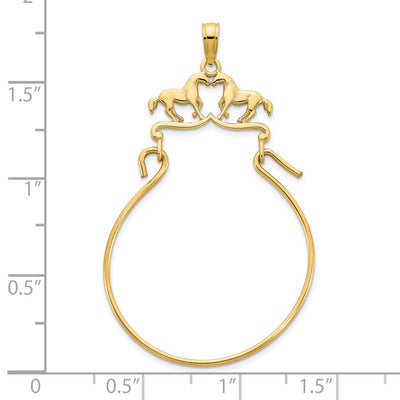 14K Horse Charm Holder Pendant