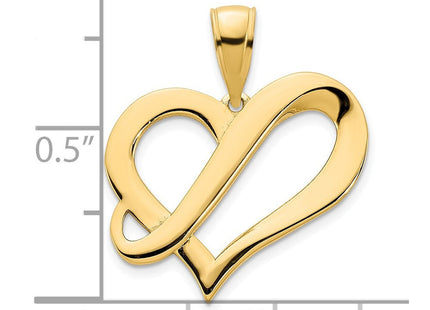14k Fancy Heart Pendant (Style D5097)