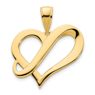 14k Fancy Heart Pendant (Style D5097)