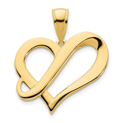 14K gold heart pendant