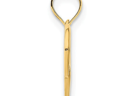 14K gold heart pendant, alternate view