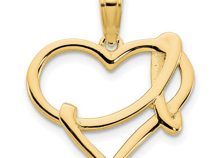 14K gold heart pendant