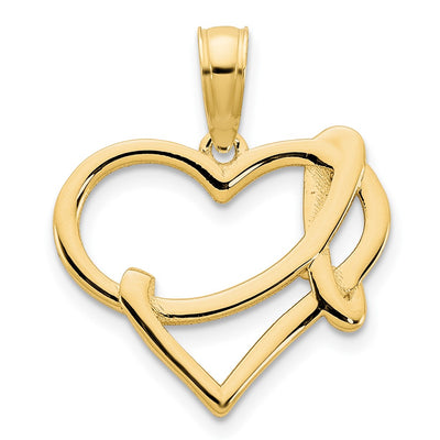 14K gold heart pendant