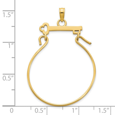 14K Key Charm Holder Pendant