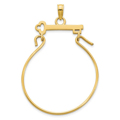 14K gold key pendant