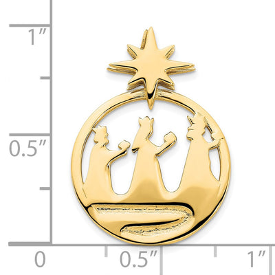 14K Polished Three Wise Men North Star Pendant