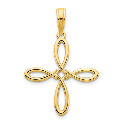 14K gold cross pendant