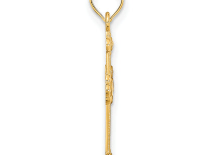 14ky Fancy Cross Pendant, 26.2 x 14.75mm