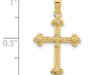 14ky Fancy Cross Pendant, 26.2 x 14.75mm