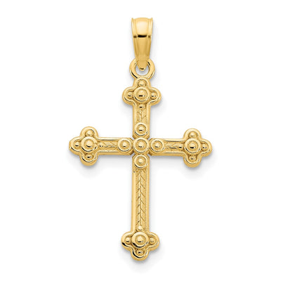 14K yellow gold cross pendant