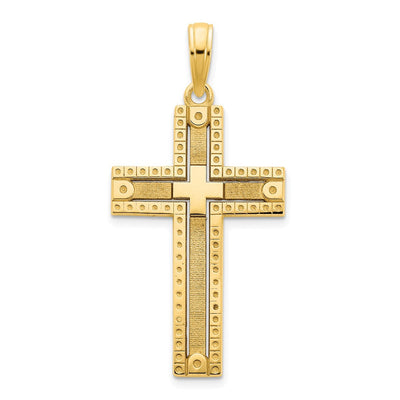 14K gold cross pendant