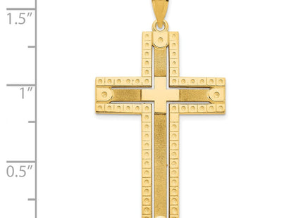 14K gold cross pendant, alternate view