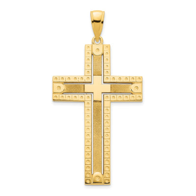 14K gold cross pendant