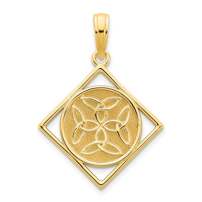 14K yellow gold knot pendant