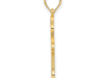14K gold cross charm, alternate view