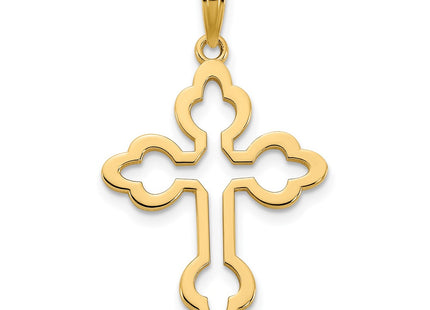 14K gold cross charm