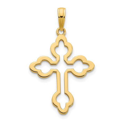14K gold cross charm