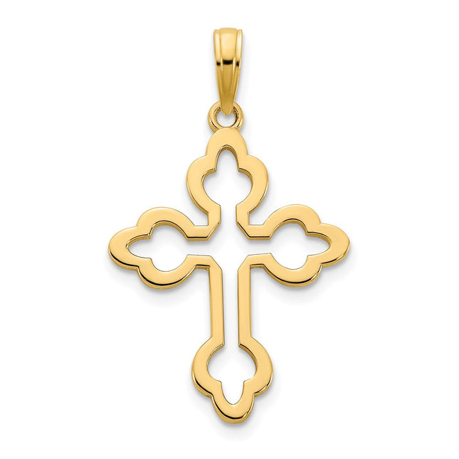 14k Cross Charm, 30 x 17.7mm